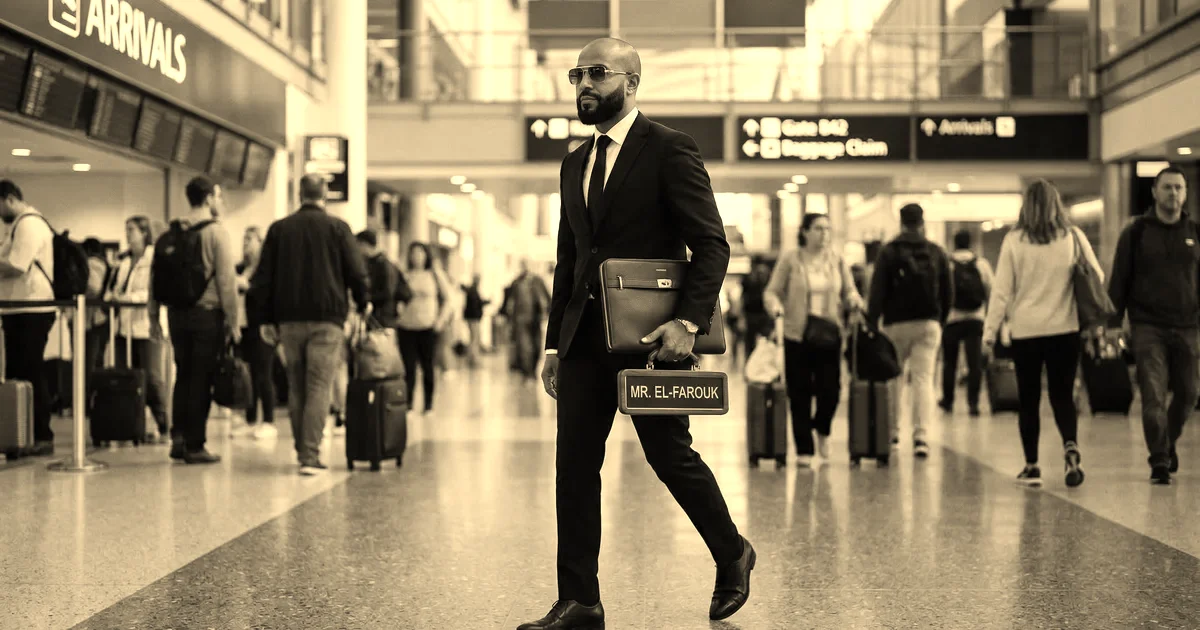 Chauffeur de grande remise dans la zone d’arrivée d’un aéroport parisien